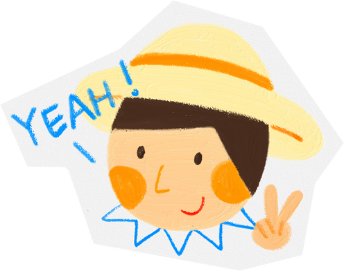 童趣蜡笔画贴纸yeah