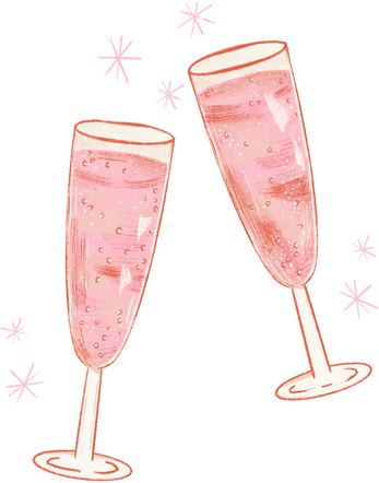 Textured Wedding Champagne Glasses