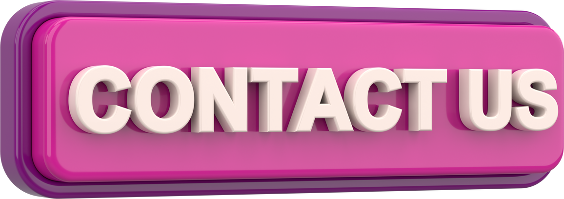 Contact us button. 3D illustration.